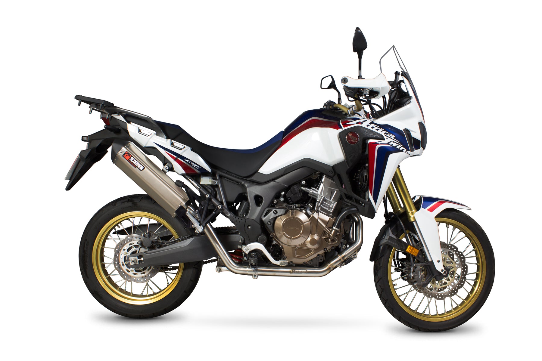 Honda CRF 1000 L Africa Twin (2015–2017) Scorpion Exhaust Serket Parallel Full System - Titanium