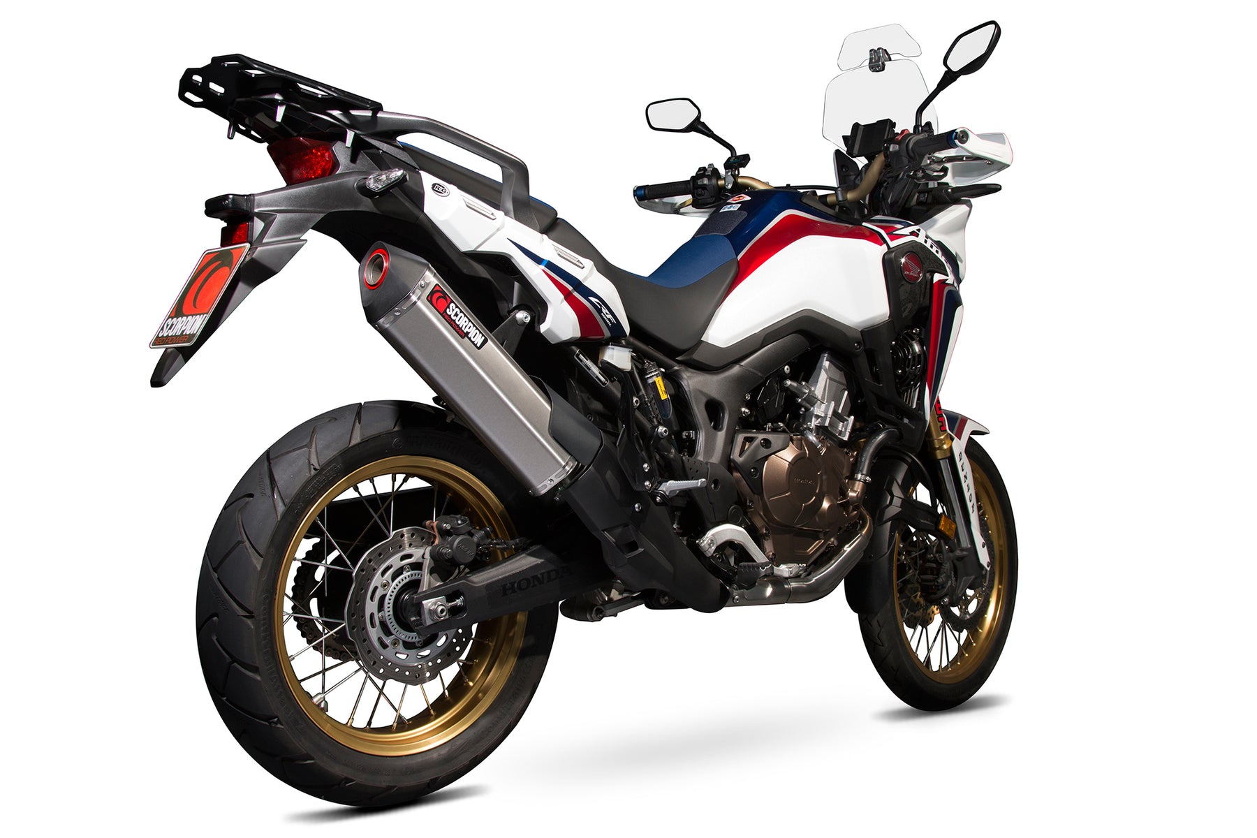 Honda CRF 1000 L Africa Twin (2015–2019) Scorpion Exhaust Serket Parallel Slip-on - Titanium