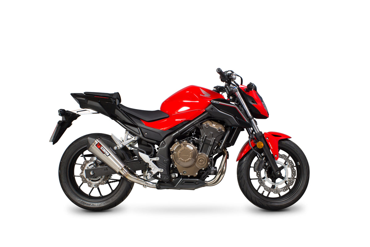 Honda CB 500 F/X (2016–2018) Scorpion Exhaust Serket Taper Slip-on - Brushed Stainless