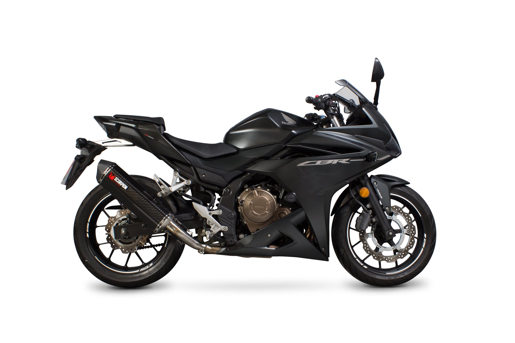 Honda CBR 500 R (2016–2018) Scorpion Exhaust Serket Parallel Slip-on - Carbon Fibre