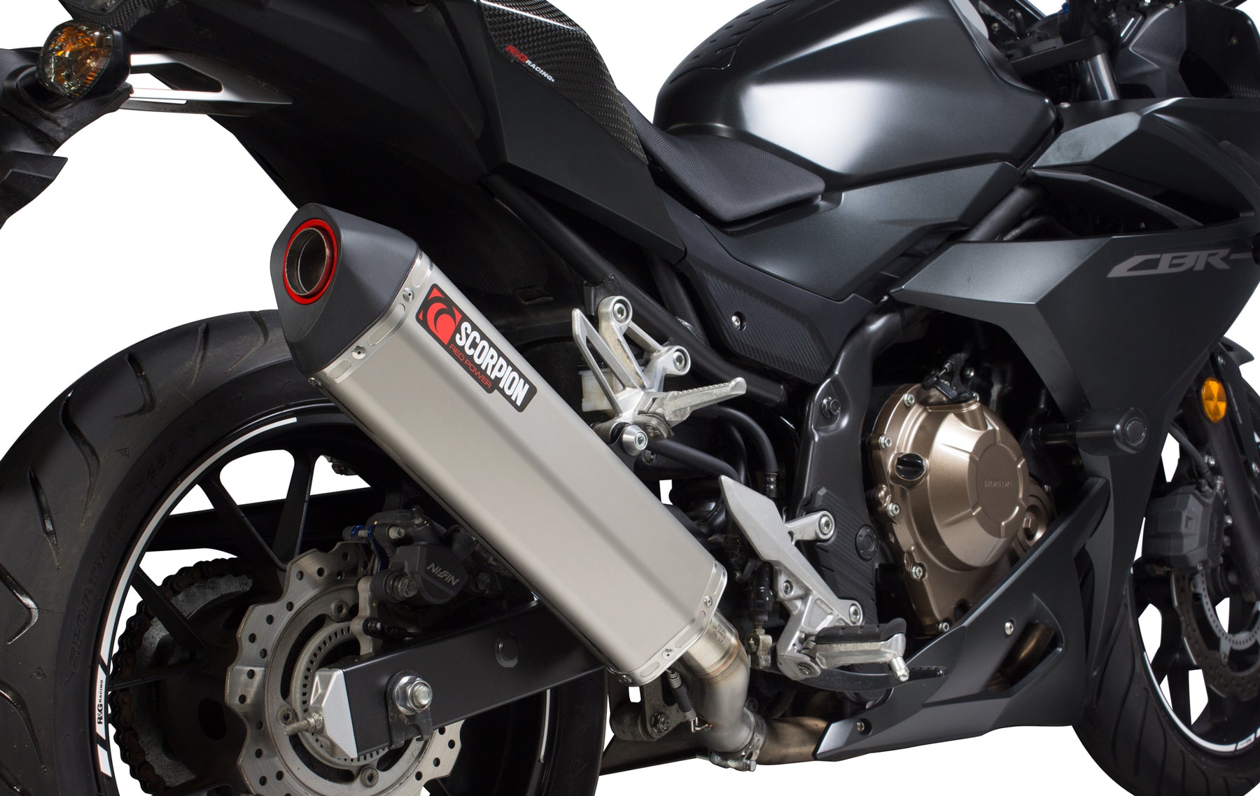 Honda CBR 500 R (2016–2018) Scorpion Exhaust Serket Parallel Slip-on - Titanium