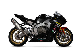 Honda CBR 1000 RR inc SP (2017–2019) Scorpion Exhaust Serket Track Slip-on - Brushed Stainless (Ron Haslam Track Exhaust)