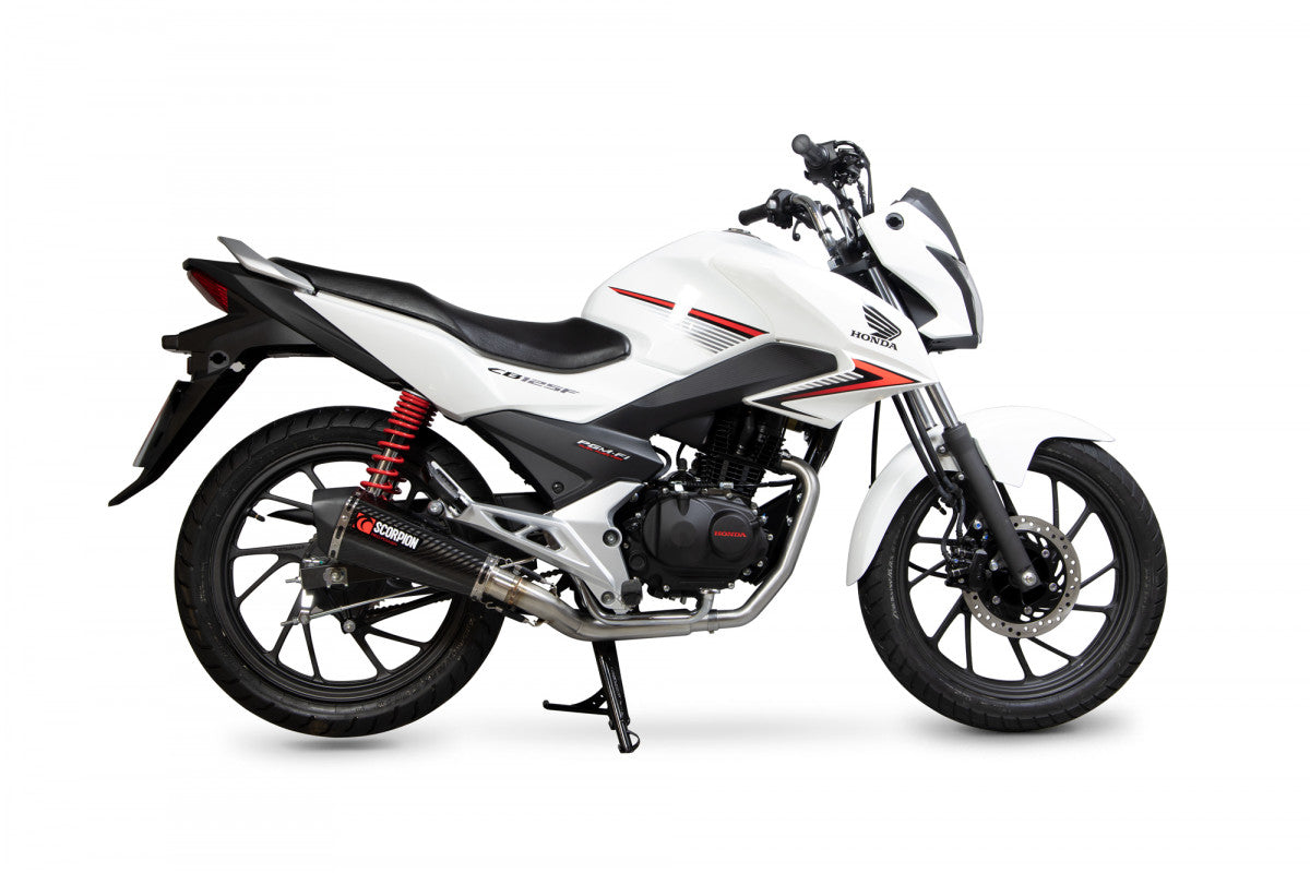 Honda CB 125 F (2017–2020) Scorpion Exhaust Serket Taper Full System - Carbon Fibre
