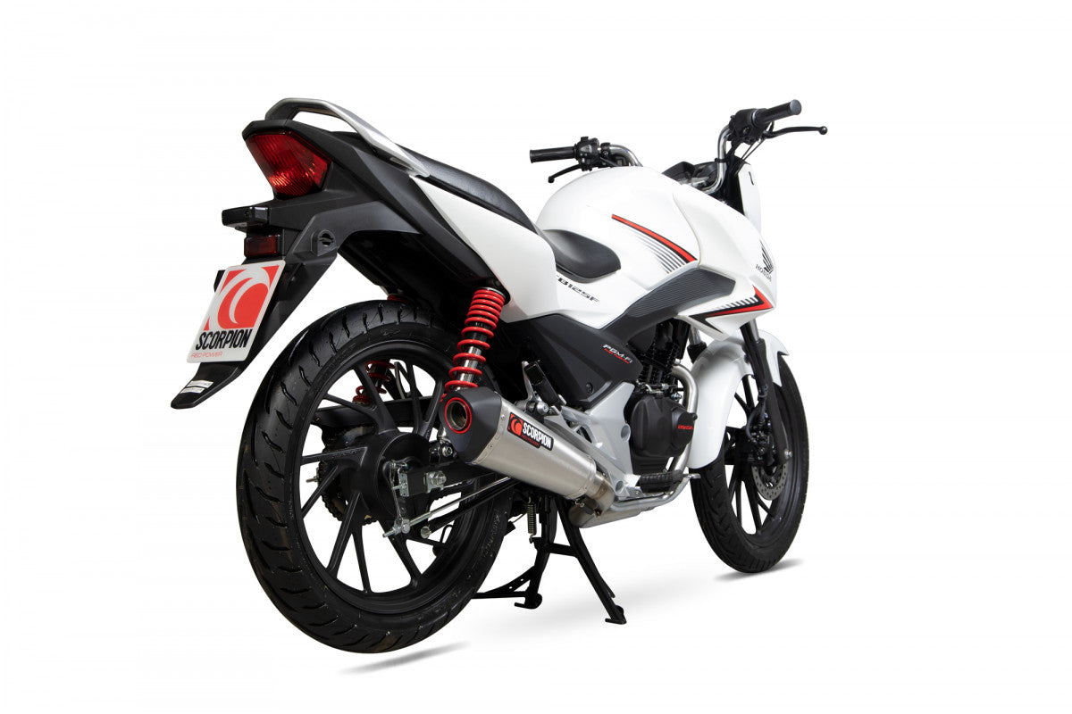 Honda CB 125 F (2017–2020) Scorpion Exhaust Serket Taper Full System - Brushed Stainless