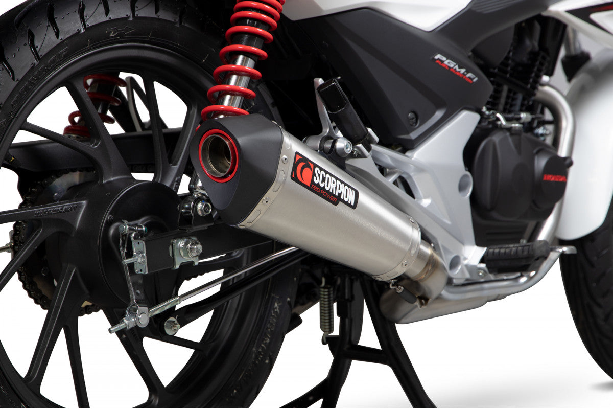 Honda CB 125 F (2017–2020) Scorpion Exhaust Serket Taper Full System - Brushed Stainless