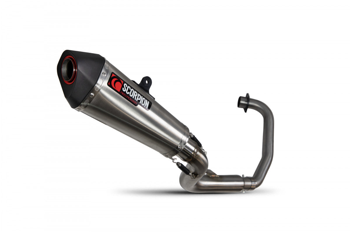 Honda CB 125 F (2017–2020) Scorpion Exhaust Serket Taper Full System - Brushed Stainless