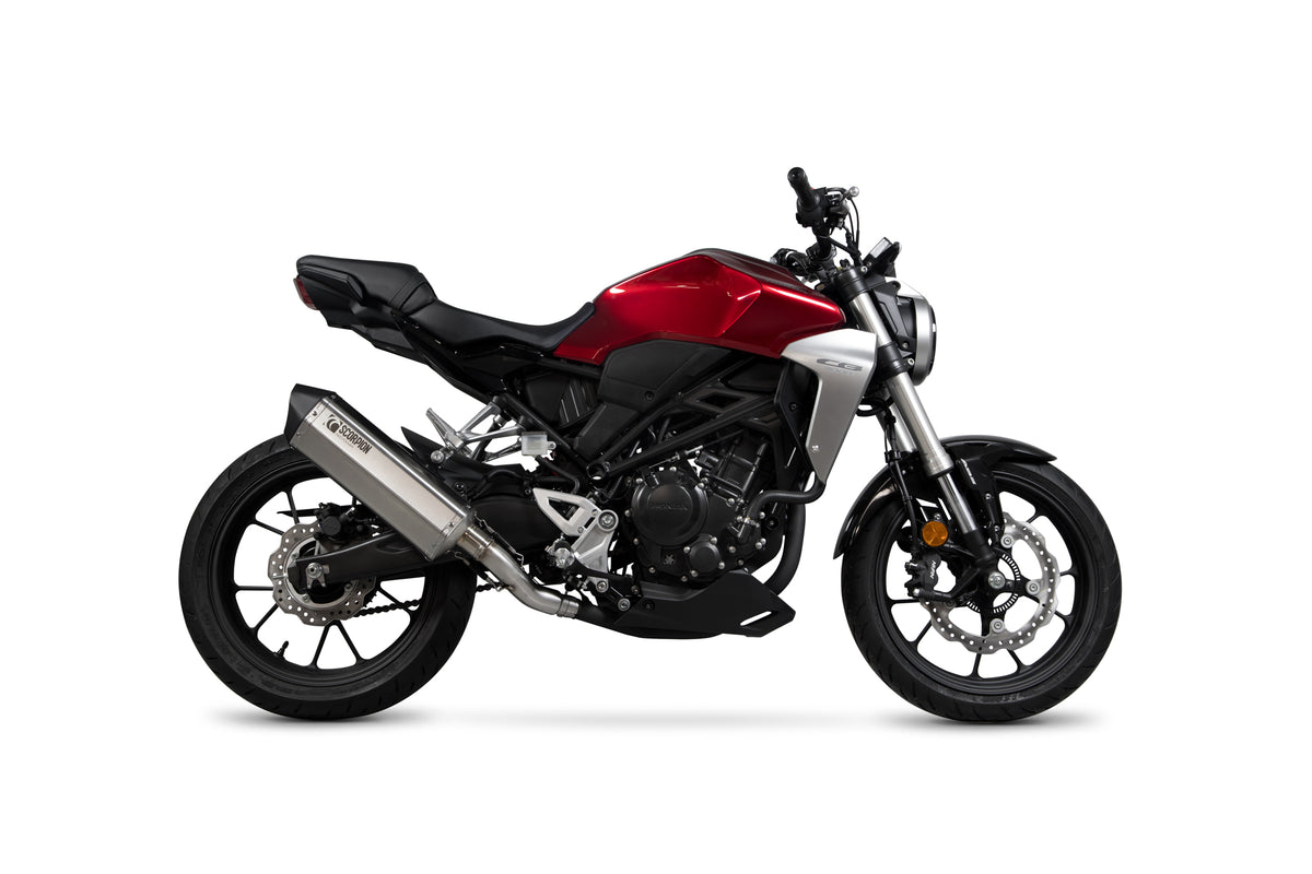 Honda CB 300 R (2017–2022) Scorpion Exhaust Serket Parallel Slip-on - Brushed Stainless