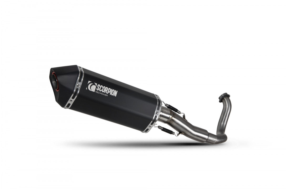 Honda Forza 300 (2018–2021) SCORPION Exhaust Serket Full System – Black Ceramic