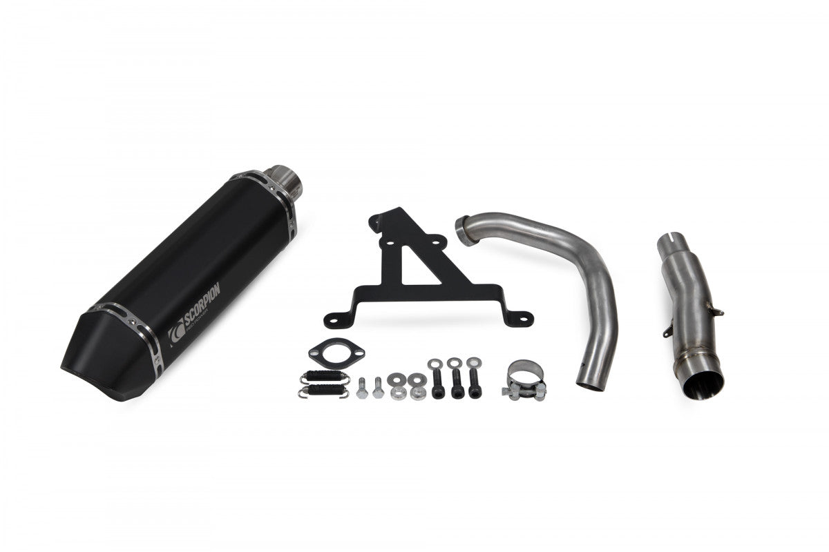 Honda Forza 300 (2018–2021) SCORPION Exhaust Serket Full System – Black Ceramic
