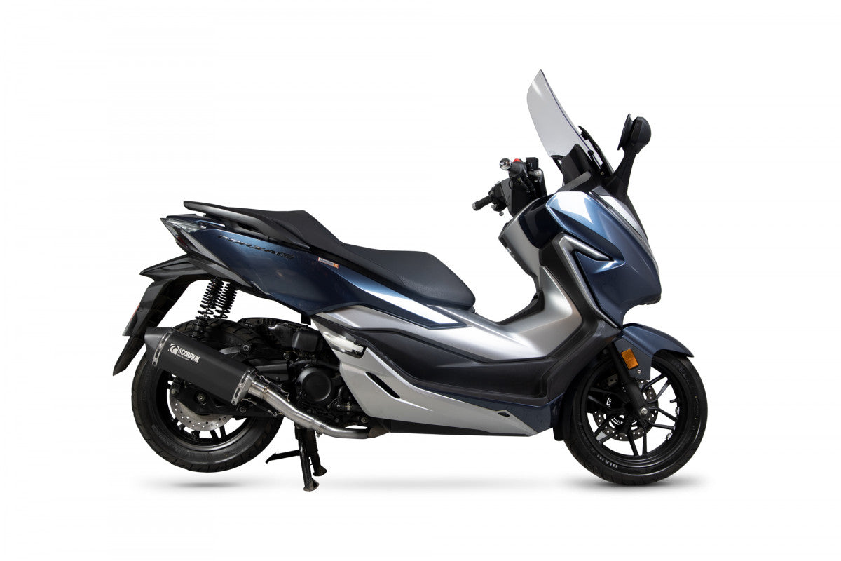 Honda Forza 300 (2018–2021) SCORPION Exhaust Serket Full System – Black Ceramic