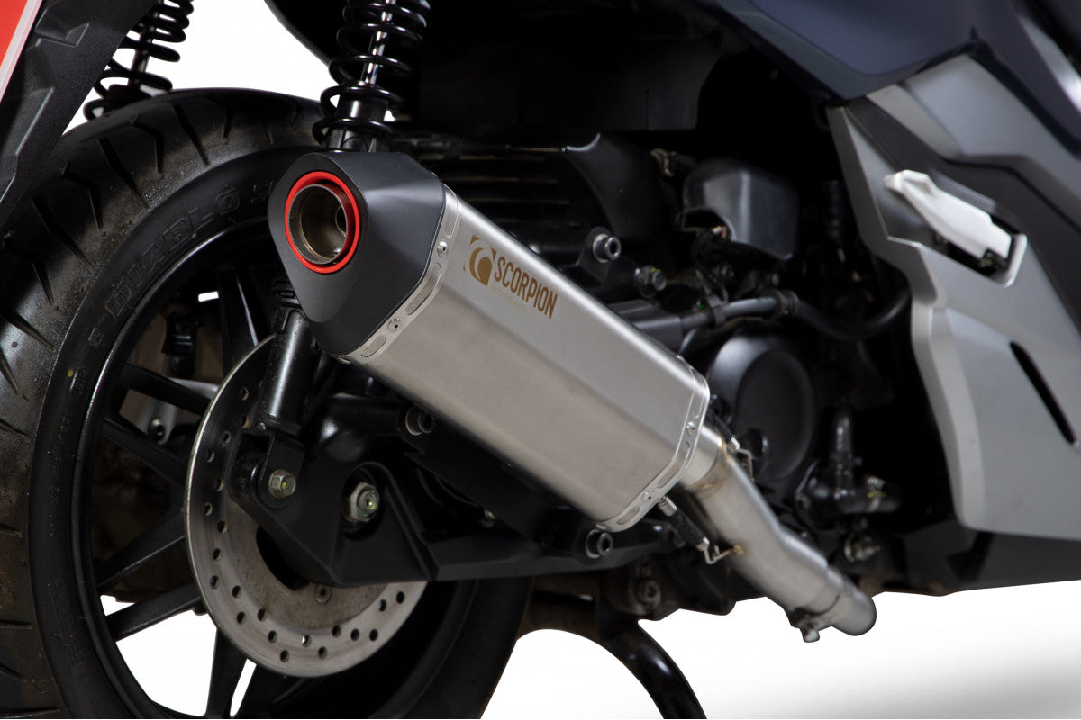 Honda Forza 300 (2018–2021) SCORPION Exhaust Serket Full System - Brushed Stainless Steel