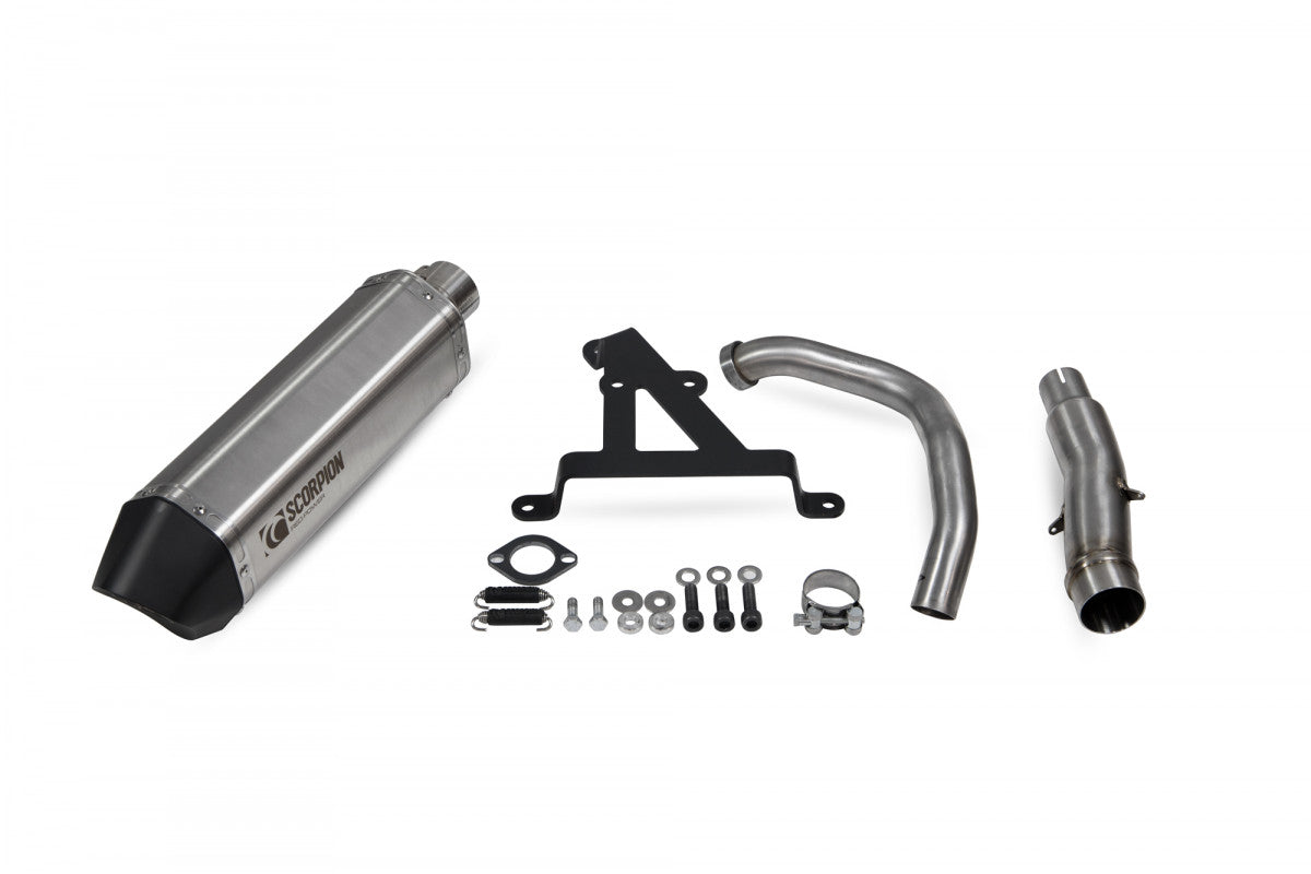 Honda Forza 300 (2018–2021) SCORPION Exhaust Serket Full System - Brushed Stainless Steel