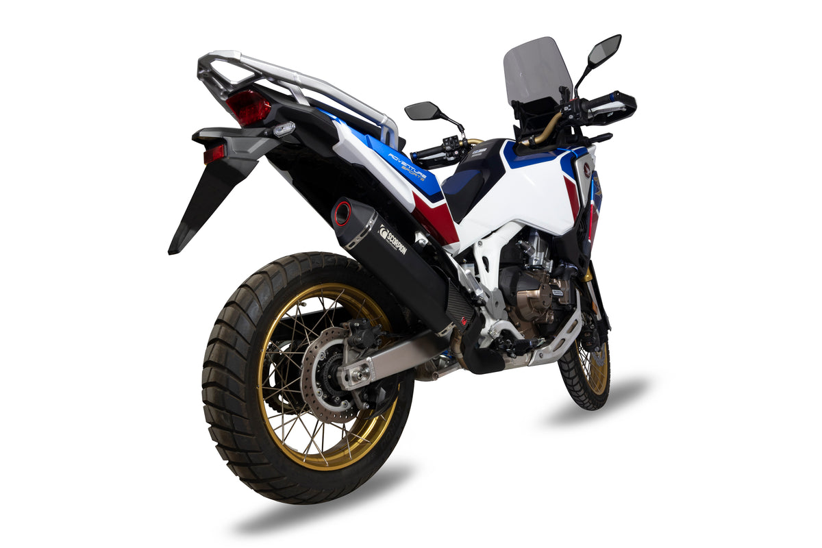 Honda CRF 1100 Africa Twin (2020–2025) Scorpion Exhaust Serket Slip-on - Black Ceramic