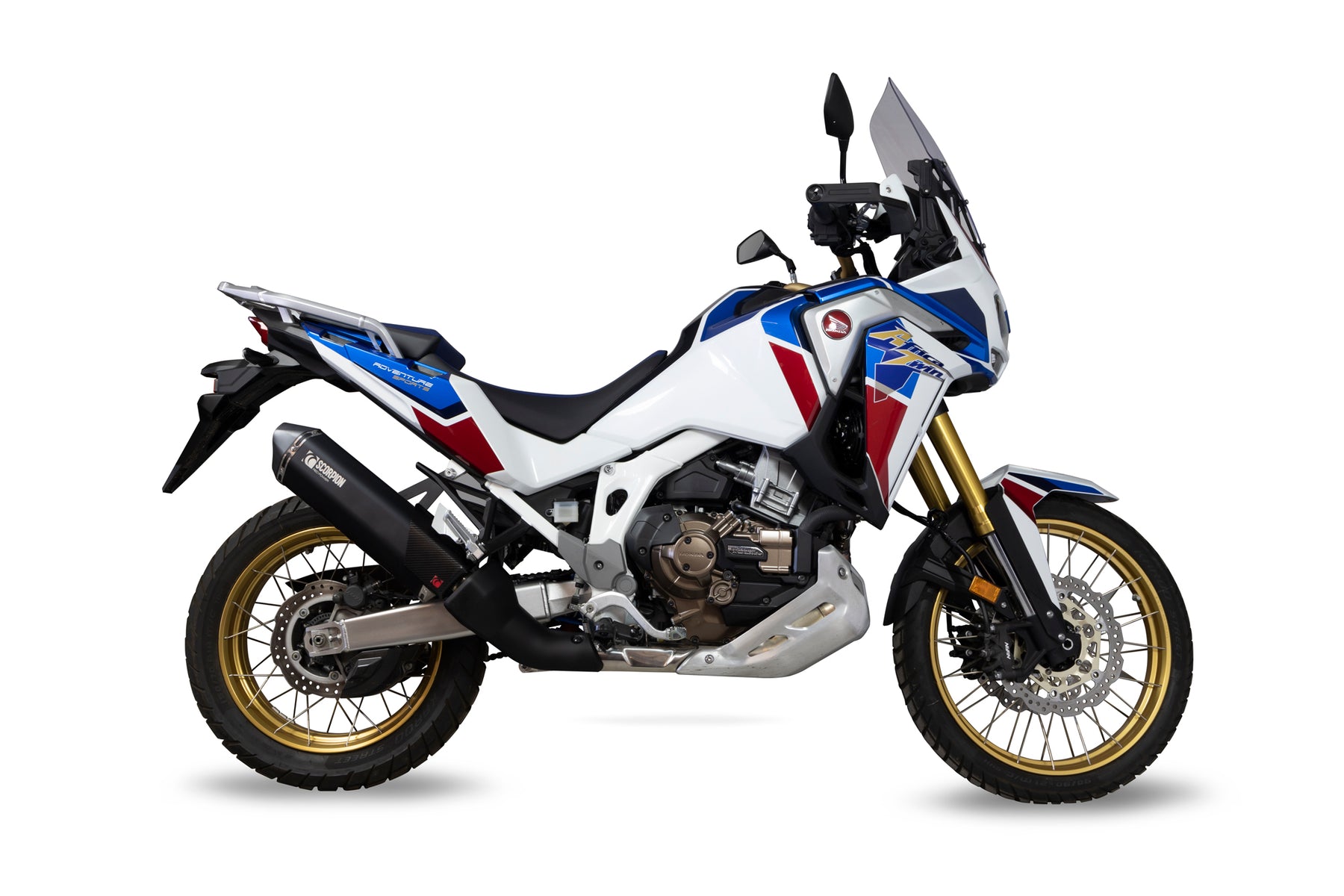 Honda CRF 1100 Africa Twin (2020–2025) Scorpion Exhaust Serket Slip-on - Black Ceramic