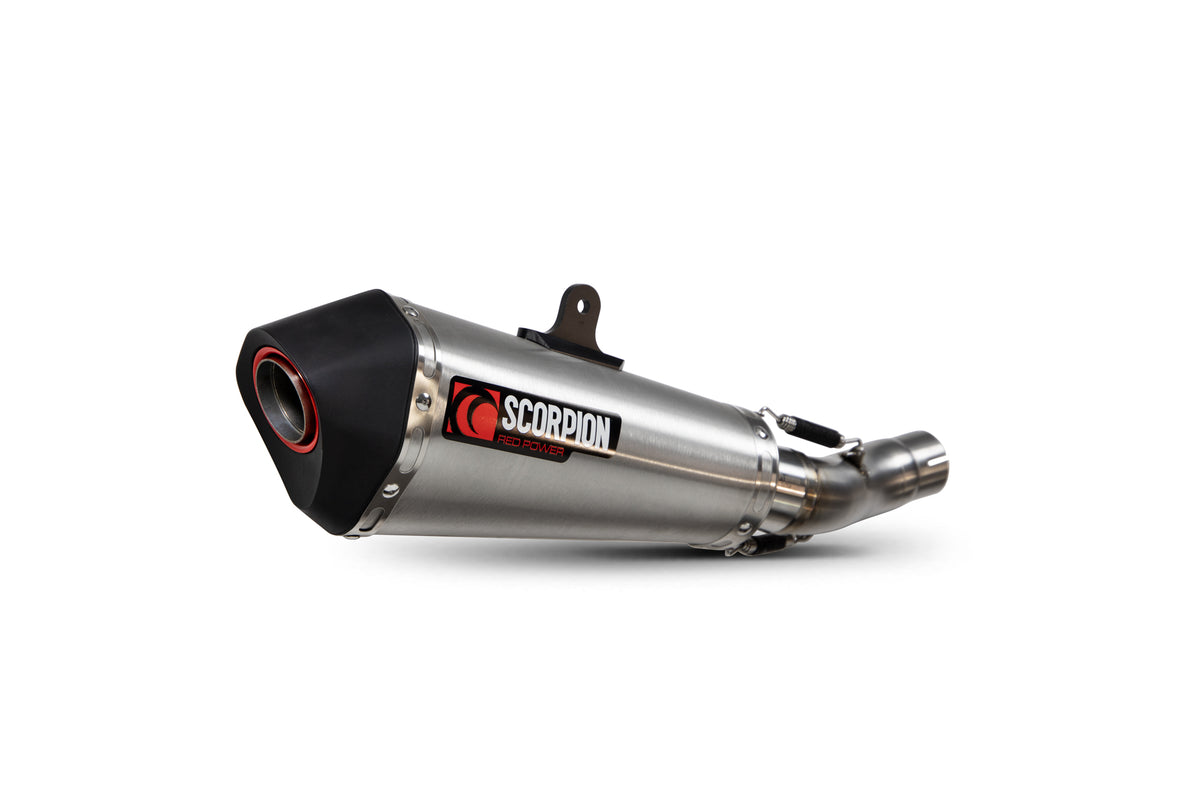 Honda CB 500 F (2019–2025) Scorpion Exhaust Serket Taper Slip-on - Brushed Stainless