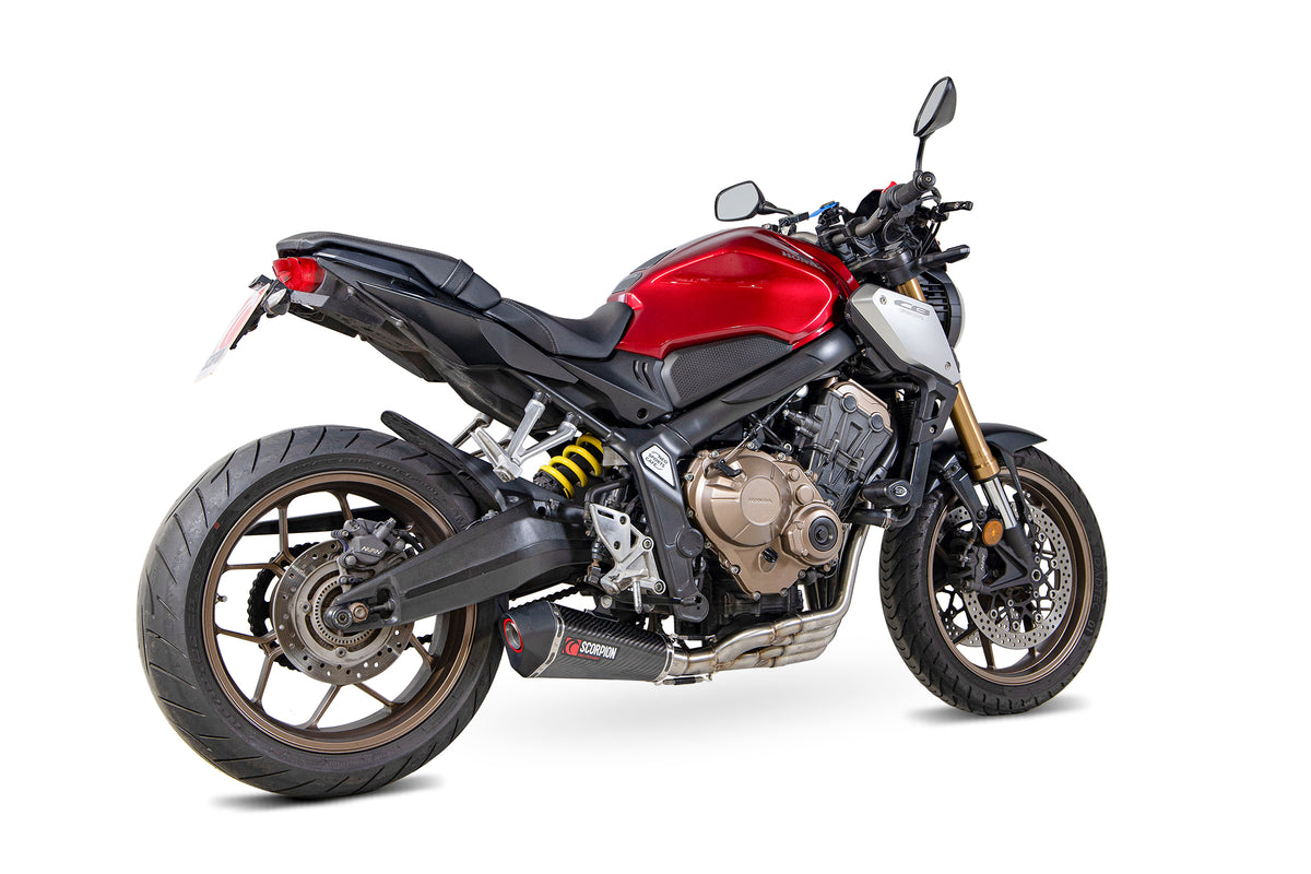Honda CB 650 R (2019–2023) Scorpion Exhaust Serket Taper Full System - Carbon Fibre