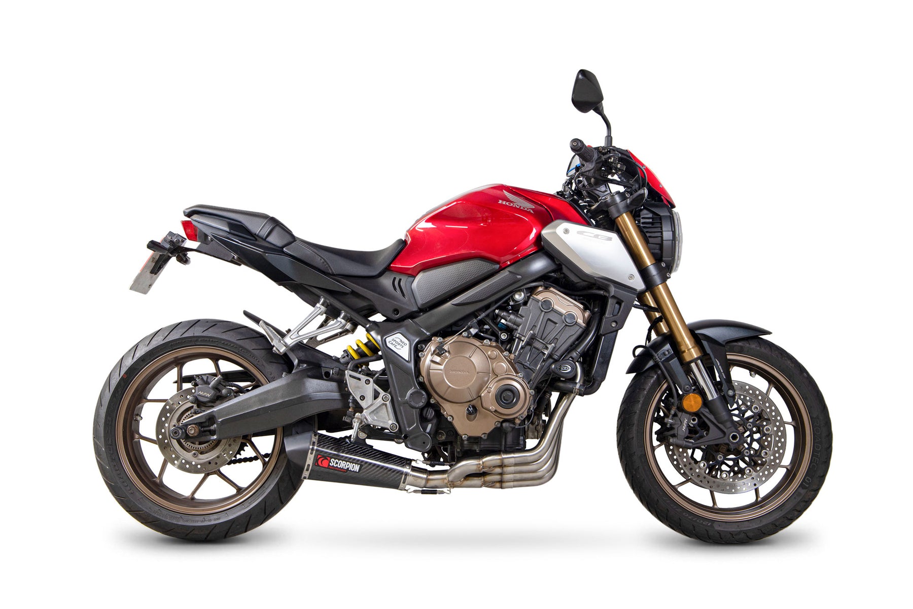 Honda CB 650 R (2019–2023) Scorpion Exhaust Serket Taper Full System - Carbon Fibre