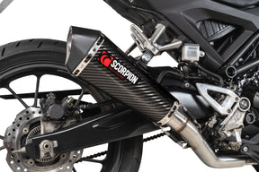 Honda CB 125 R Euro 5 (2024–2025) Scorpion Exhaust Serket Taper Full System - Carbon Fibre