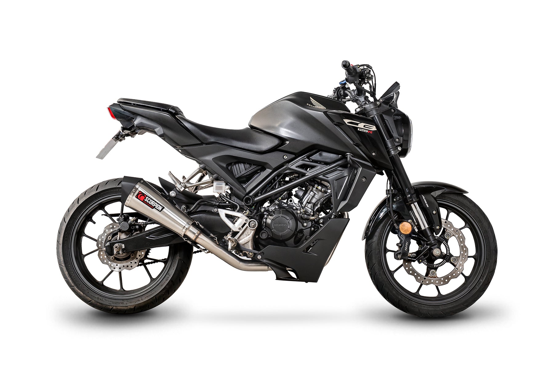 Honda CB 125 R Euro 5 (2024–2025) Scorpion Exhaust Serket Taper Full System - Brushed Stainless