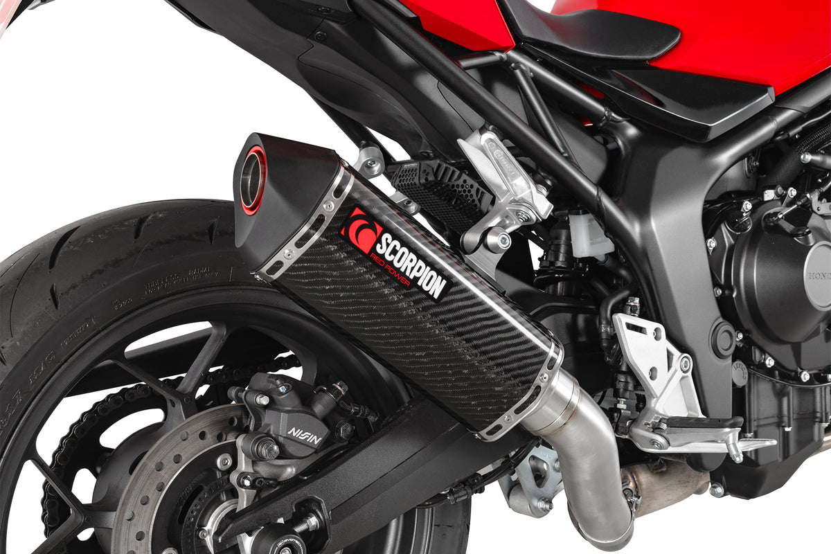 Honda CB 1000 Hornet Euro 5 (2025) Scorpion Exhaust Serket Parallel Slip-on - Carbon Fibre