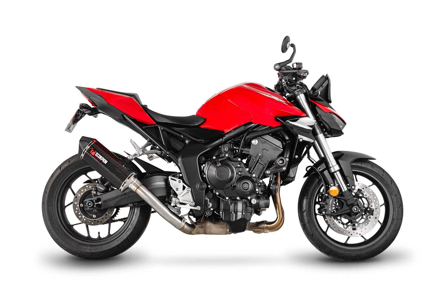 Honda CB 1000 Hornet Euro 5 (2025) Scorpion Exhaust Serket Parallel Slip-on - Carbon Fibre