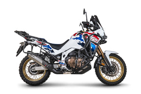 Honda CRF 1100L Africa Twin Euro 5 (2024–2025) Scorpion Exhaust Serket Parallel Slip-on - Brushed Stainless
