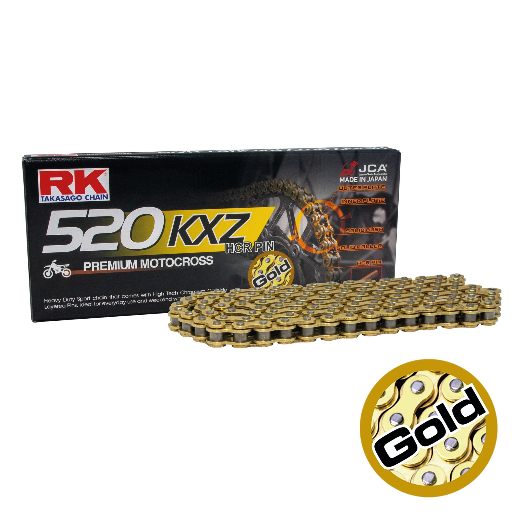 RK GB520KXZ-106/120 Gold Premium MX Chain