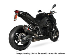 Kawasaki Z 1000 (2010–2013) Scorpion Exhaust Serket Taper Slip-on Pair - Brushed Stainless