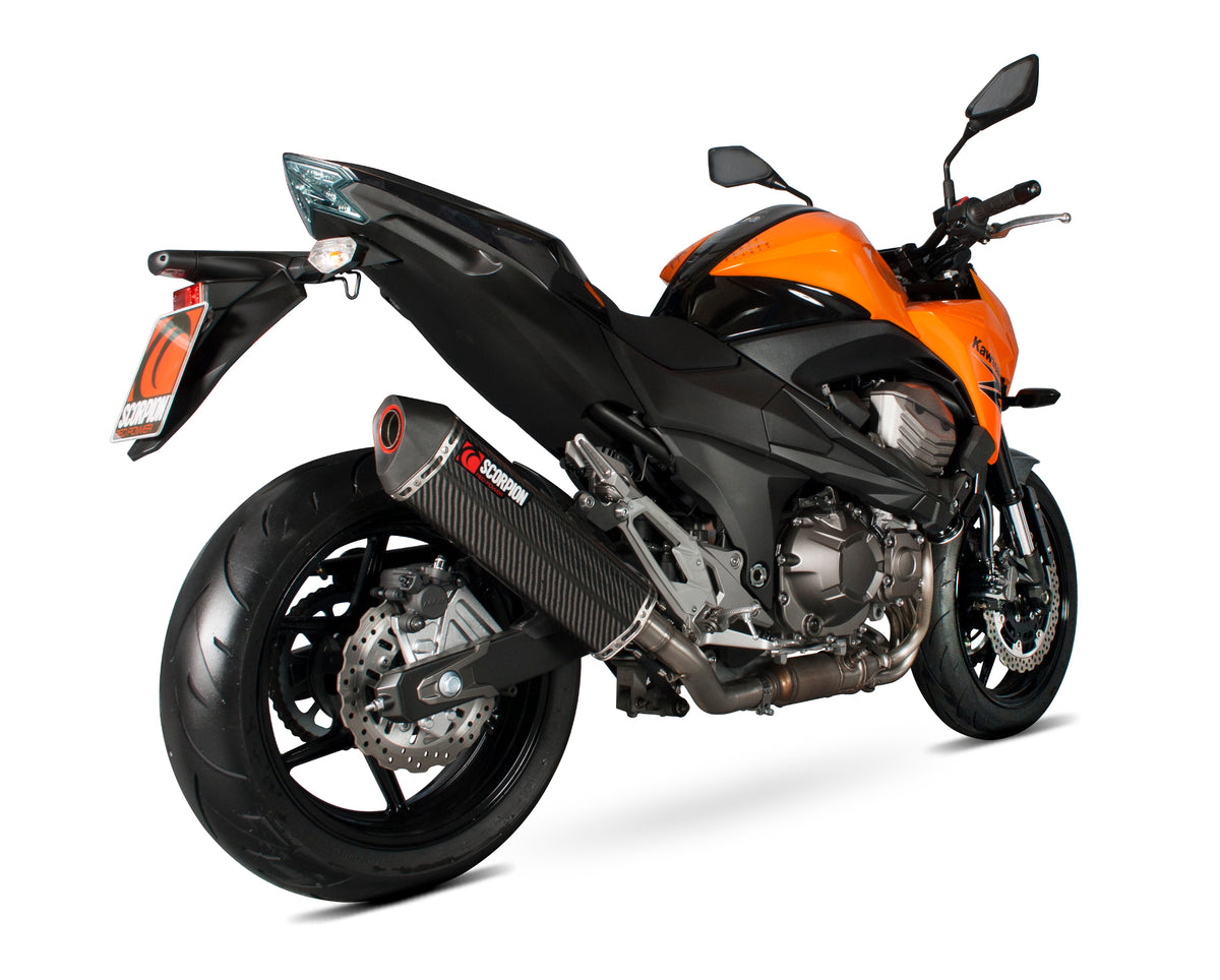 Kawasaki Z 800e (2013–2016) Scorpion Exhaust Serket Parallel Slip-on - Carbon Fibre