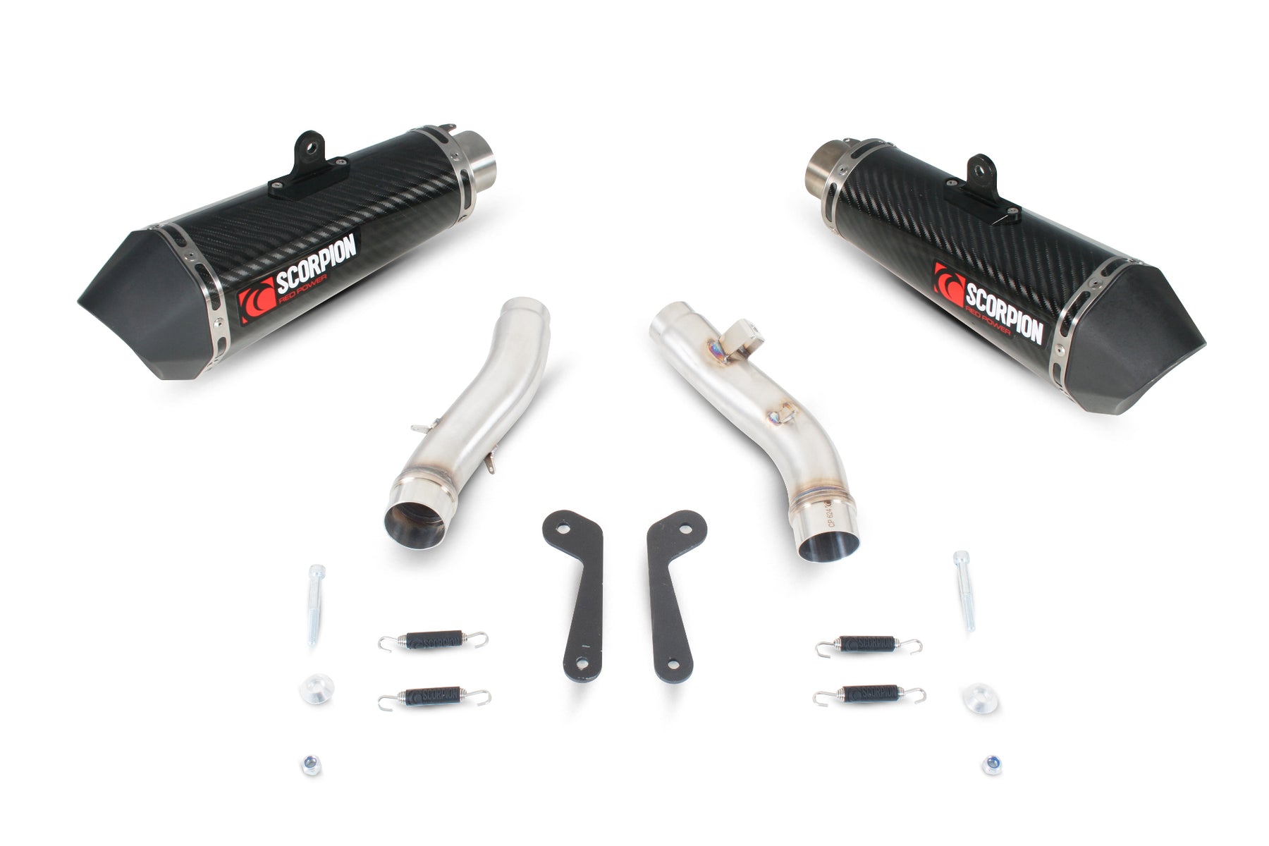 Kawasaki Z 1000 (2010–2013) Scorpion Exhaust Serket Taper Slip-on Pair - Carbon Fibre