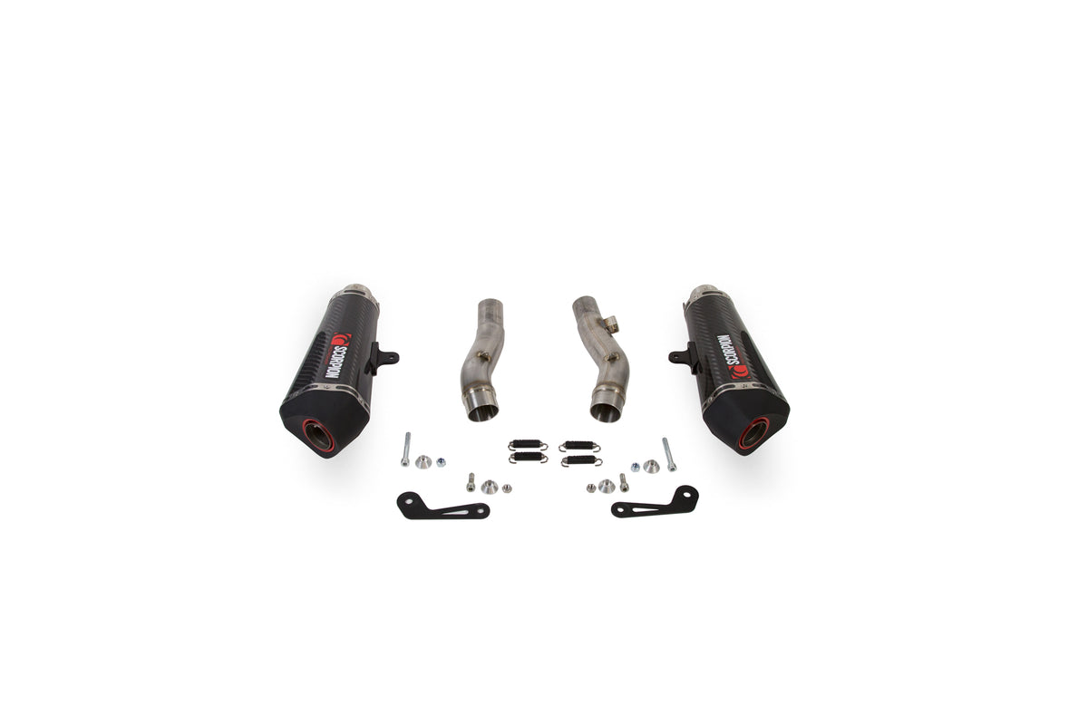 Kawasaki Z 1000 SX (2017–2019) Scorpion Exhaust Serket Taper Slip-on Pair - Carbon Fibre