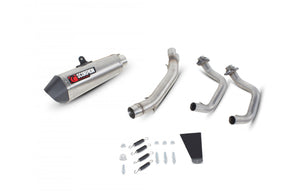 Kawasaki Versys 650 (2015–2018) Scorpion Exhaust Serket Taper Full System - Brushed Stainless