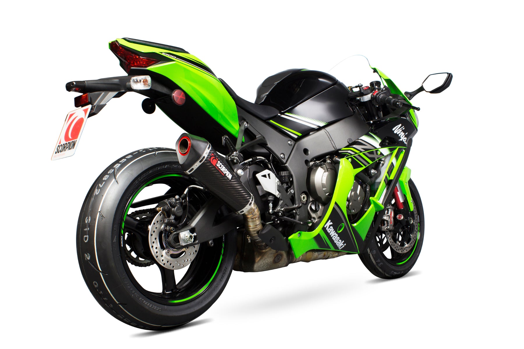 Kawasaki Ninja ZX-10R / ZX-10RR SE (2016–2020) Scorpion Exhaust Serket Taper Slip-on - Carbon Fibre