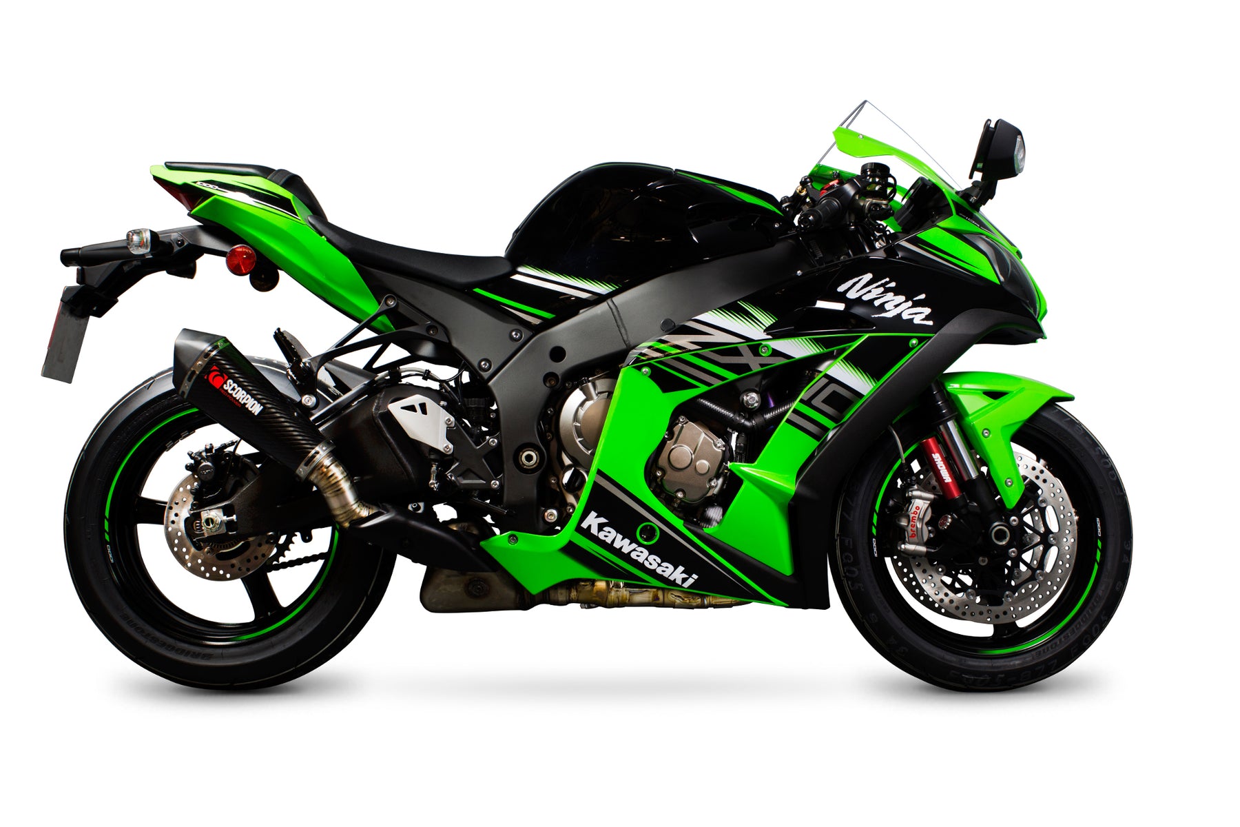 Kawasaki Ninja ZX-10R / ZX-10RR SE (2016–2020) Scorpion Exhaust Serket Taper Slip-on - Carbon Fibre