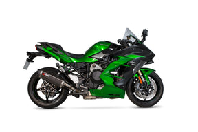 Kawasaki Ninja H2 SX inc SE (2018–2020) Scorpion Exhaust Serket Parallel Slip-on - Brushed Stainless