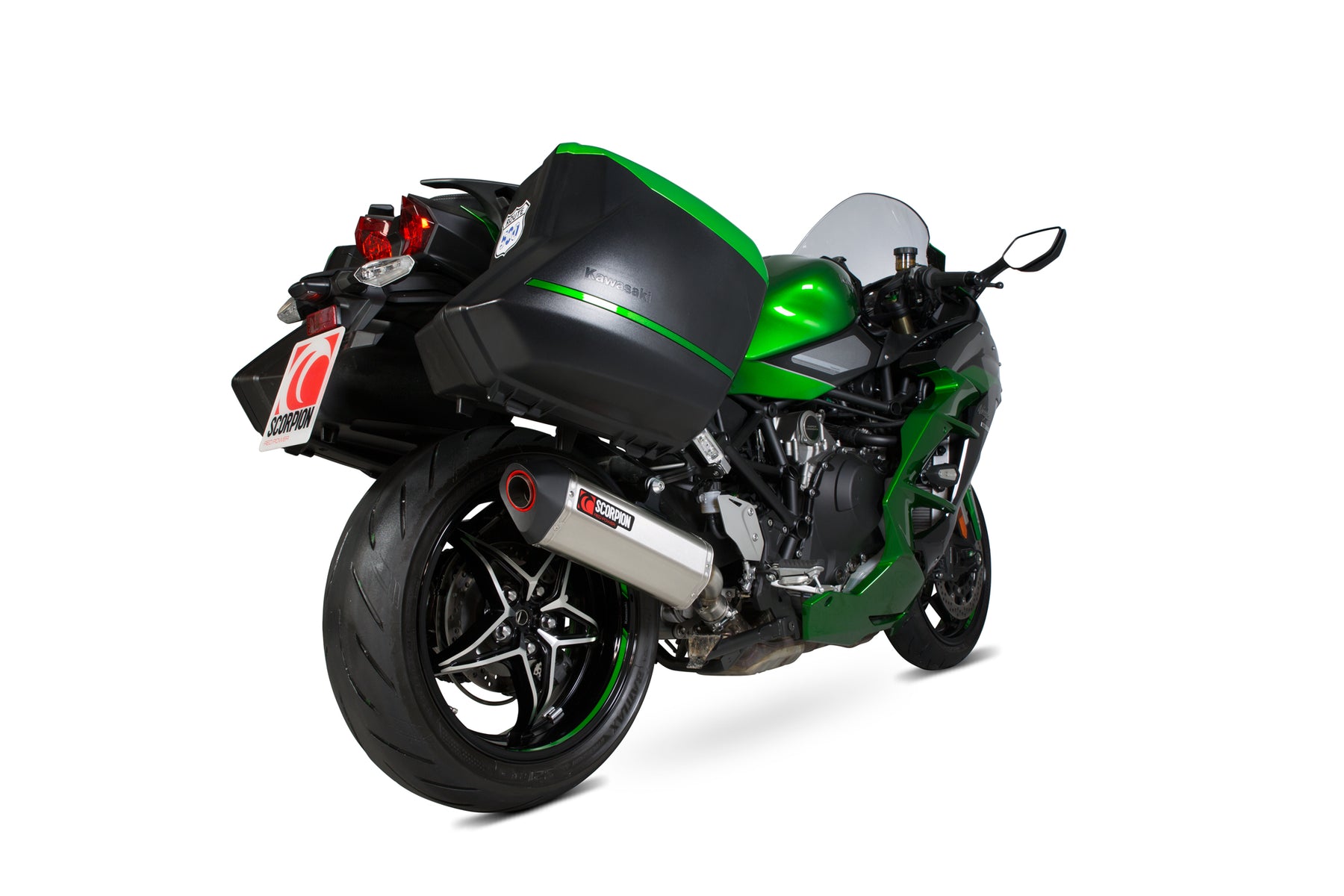 Kawasaki Ninja H2 SX inc SE (2018–2020) Scorpion Exhaust Serket Parallel Slip-on - Carbon Fibre