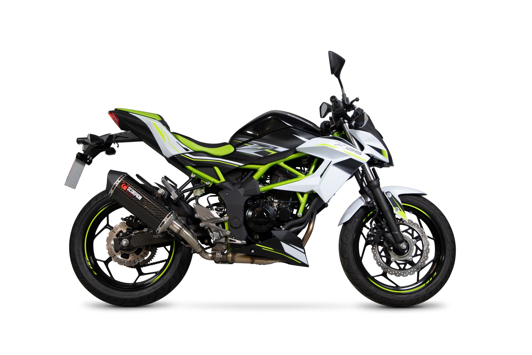 Kawasaki Z 125 (2018–2021) Scorpion Exhaust Serket Parallel Slip-on - Carbon Fibre