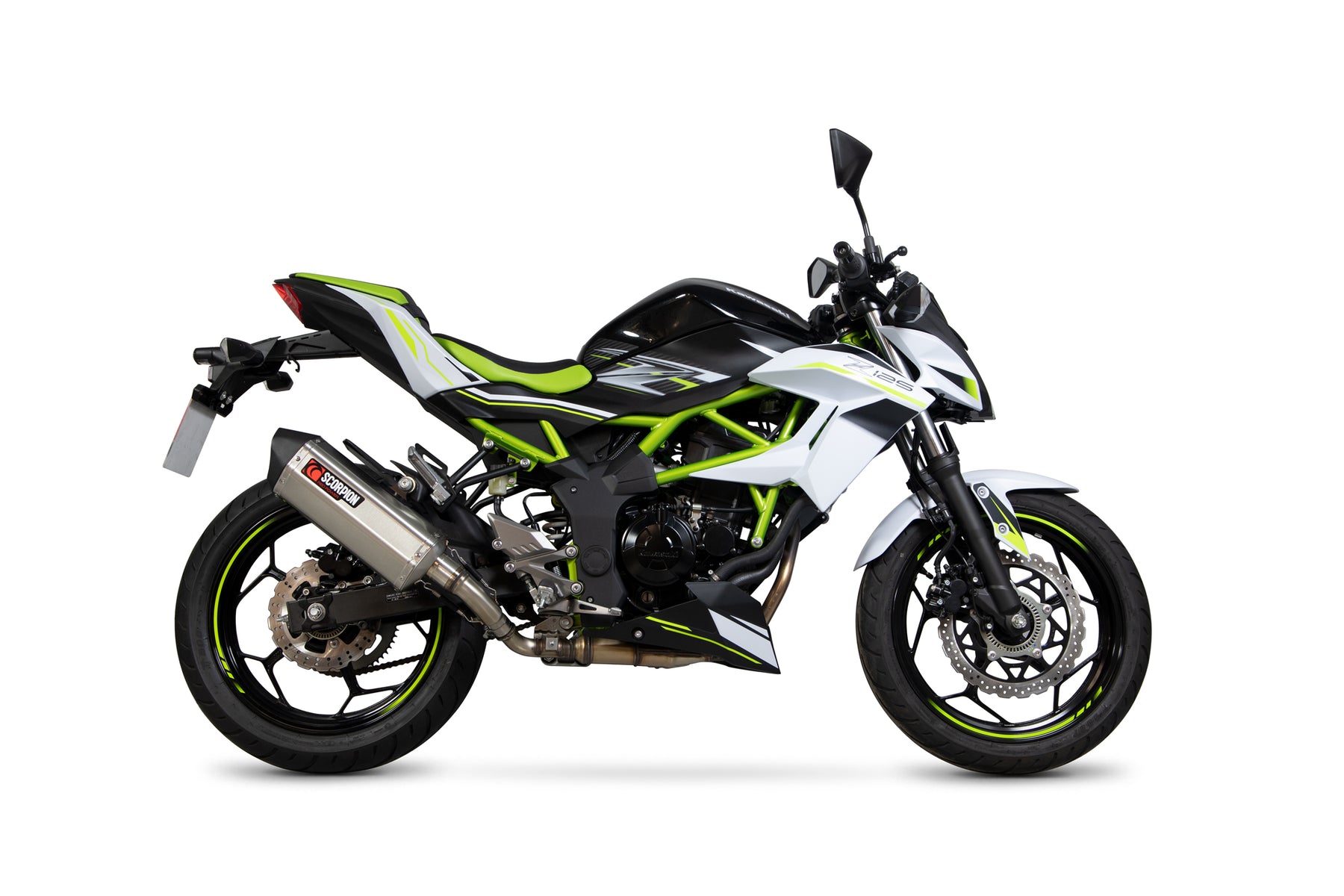 Kawasaki Z 125 (2018–2021) Scorpion Exhaust Serket Parallel Slip-on - Brushed Stainless