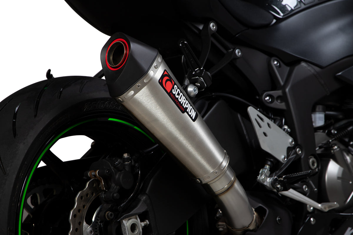 Kawasaki Ninja ZX-6R 636 (2024) Scorpion Exhaust Serket Taper Slip-on - Brushed Stainless