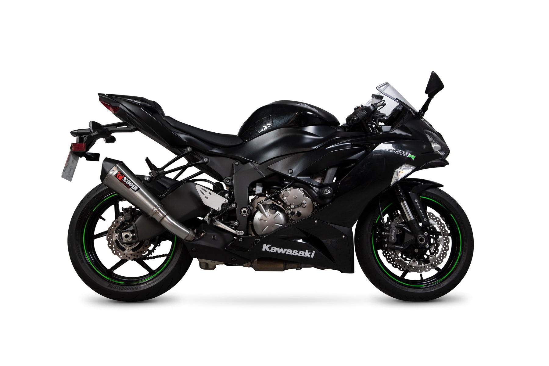 Kawasaki Ninja ZX-6R 636 (2024) Scorpion Exhaust Serket Taper Slip-on - Brushed Stainless