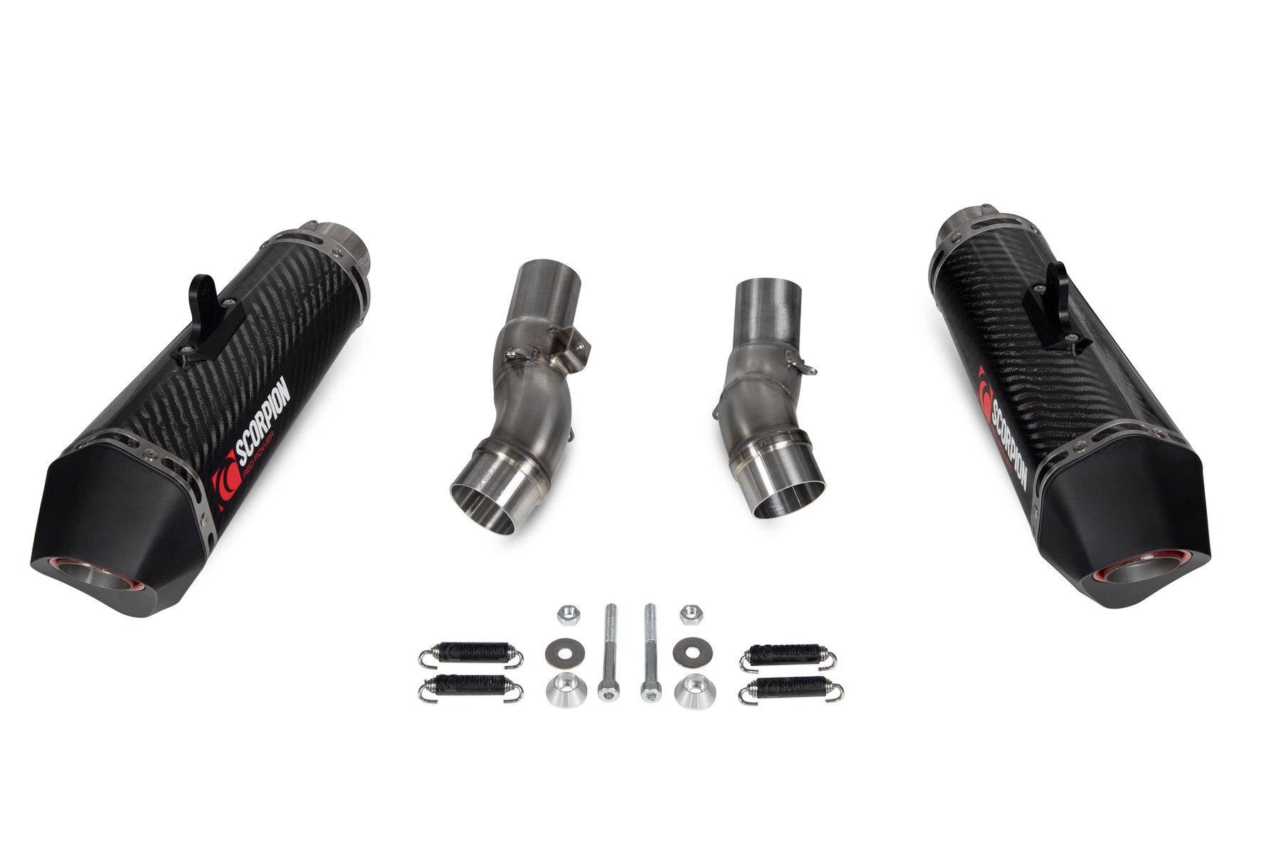 Kawasaki Z 1000 (2017–2020) Scorpion Exhaust Serket Taper Slip-on Pair - Carbon Fibre