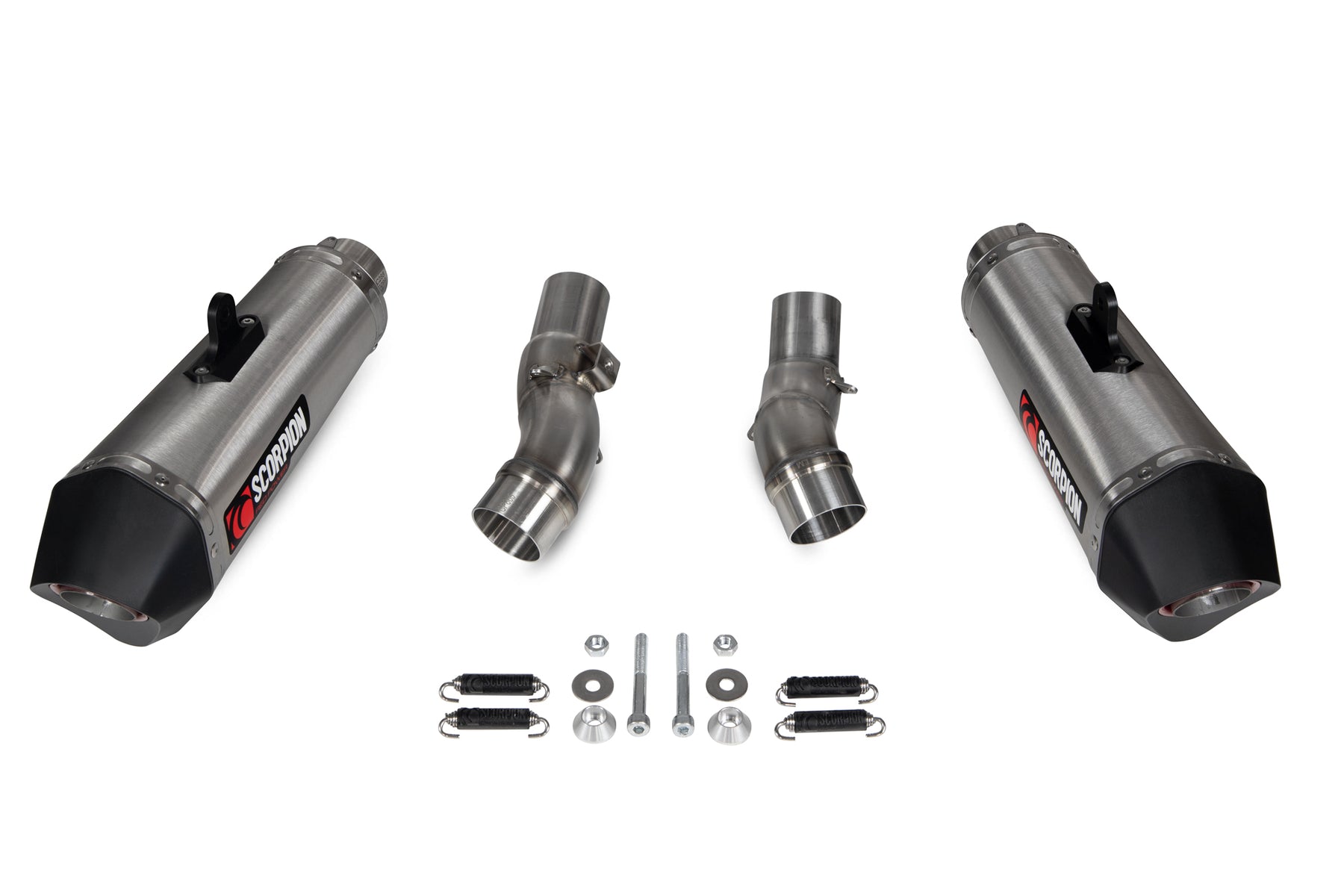 Kawasaki Z 1000 (2017–2020) Scorpion Exhaust Serket Taper Slip-on Pair - Brushed Stainless