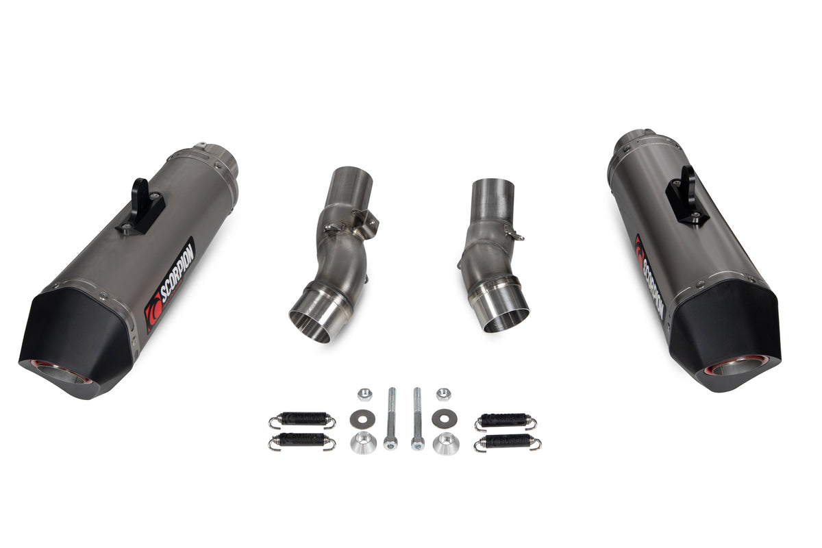 Kawasaki Z 1000 (2017–2020) Scorpion Exhaust Serket Taper Slip-on Pair - Titanium