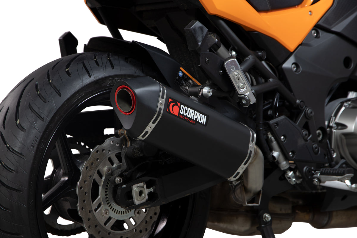 Kawasaki Versys 1000 (2019–2025) Scorpion Exhaust Serket Parallel Slip-on - Black Ceramic