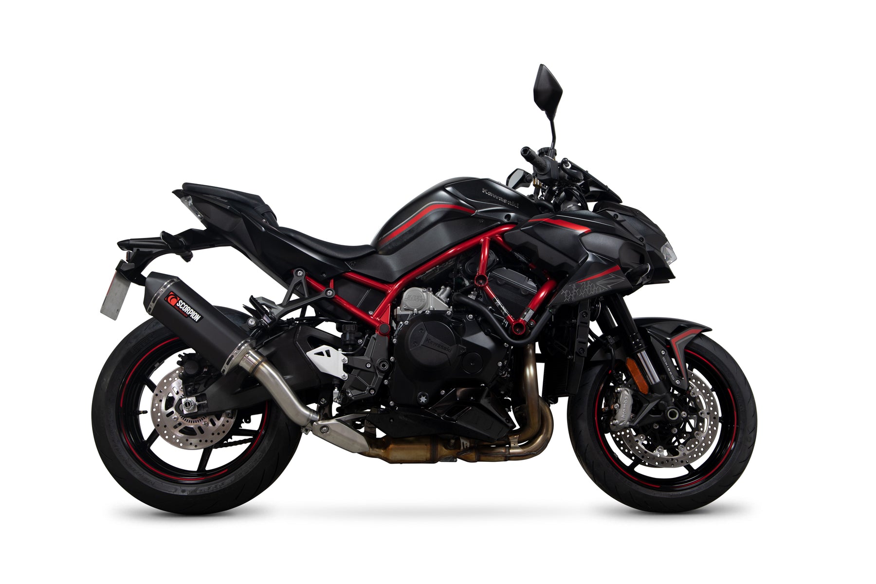 Kawasaki Z H2 (2020–2025) Scorpion Exhaust Serket Parallel Slip-on - Black Ceramic