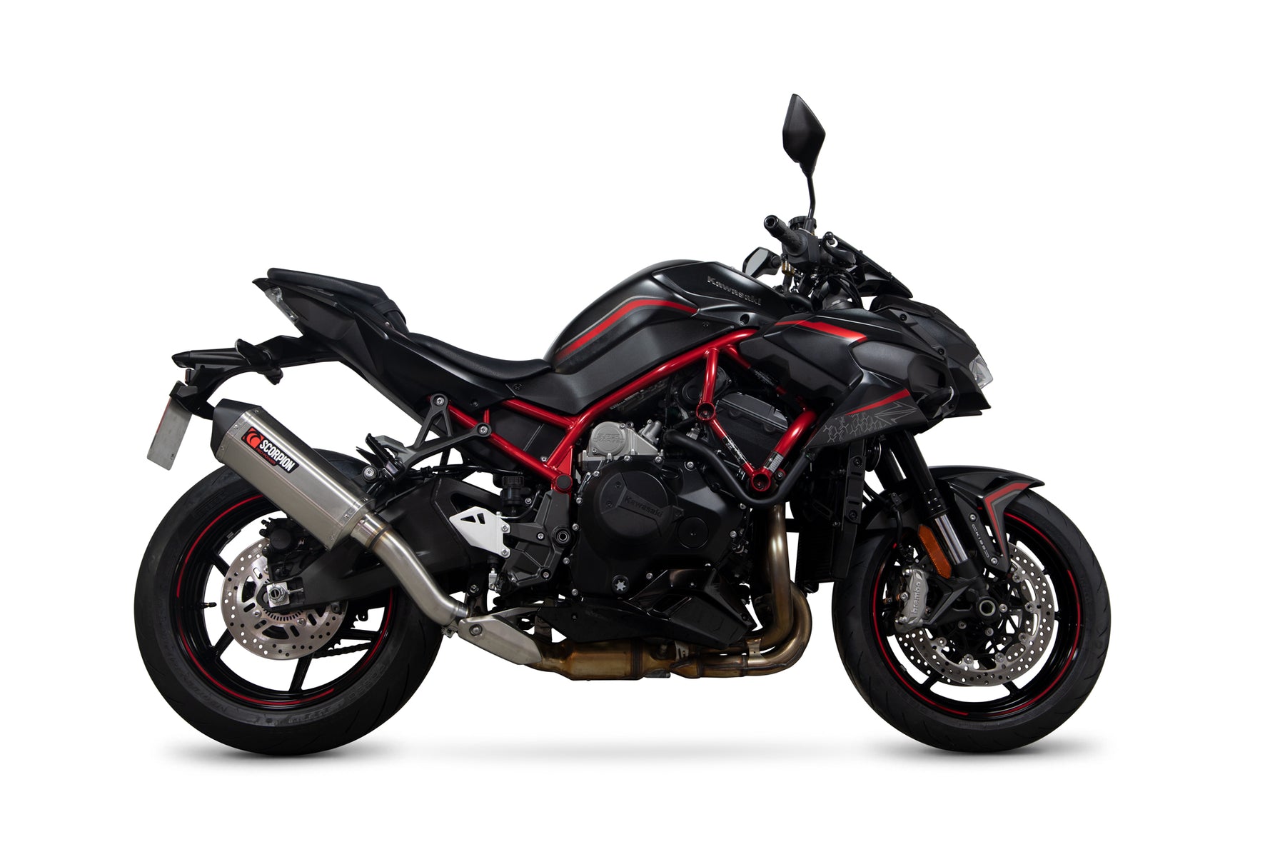 Kawasaki Z H2 (2020–2025) Scorpion Exhaust Serket Parallel Slip-on - Stainless Steel