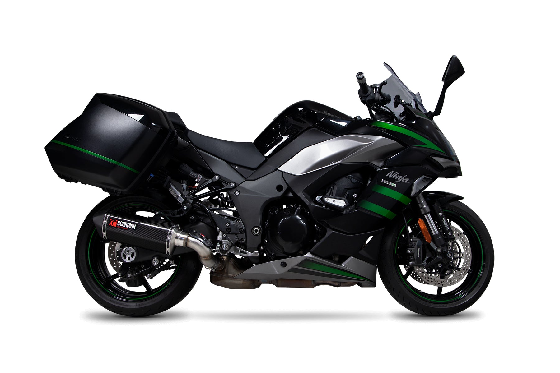 Kawasaki Ninja 1000 SX (2020–2025) Scorpion Exhaust Serket Parallel Slip-on - Carbon Fibre
