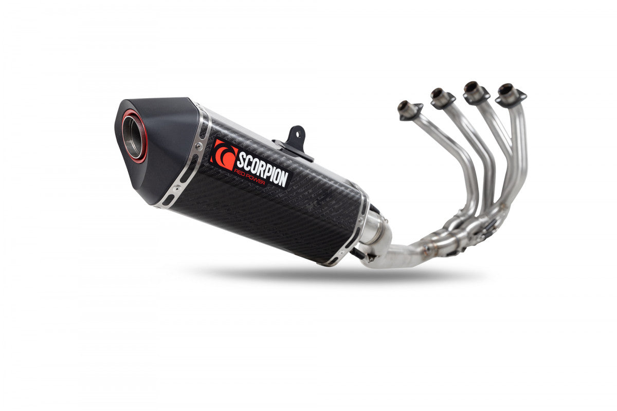Kawasaki Ninja ZX-25R (2020–2022) Scorpion Exhaust Serket Parallel Full System - Carbon Fibre