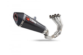 Kawasaki Ninja ZX-25R (2020–2022) Scorpion Exhaust Serket Taper Full System - Carbon Fibre