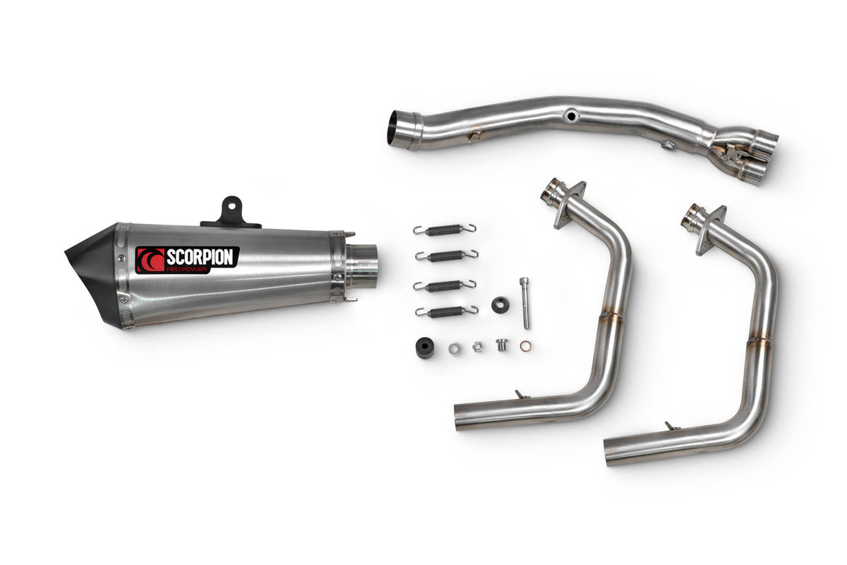 Kawasaki Ninja 400/250 (2018–2024) Scorpion Exhaust Serket Taper Race System - Brushed Stainless